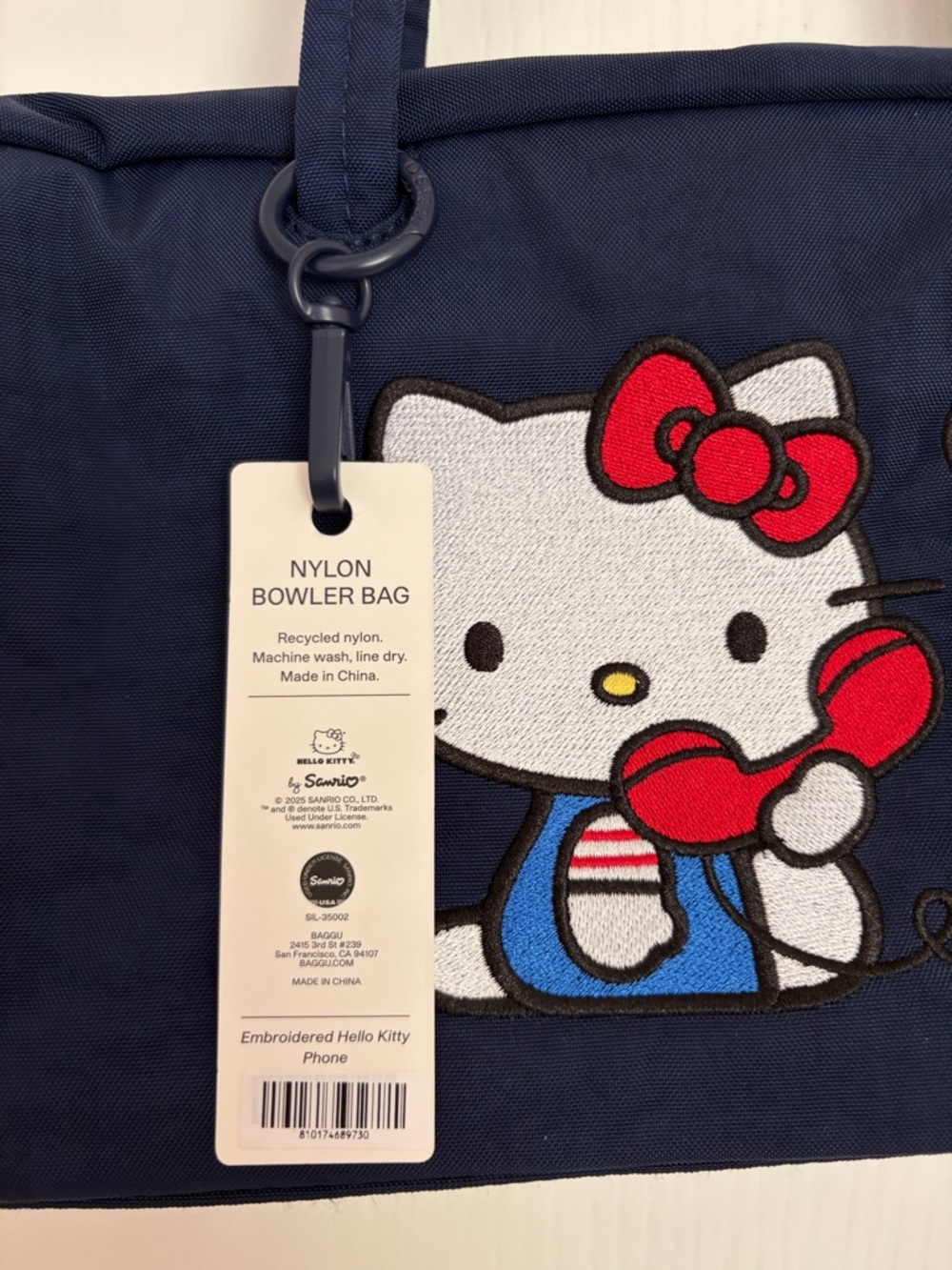 NWT BAGGU Hello Kitty Phone Regular Bowler Bag - Picture 2 of 3